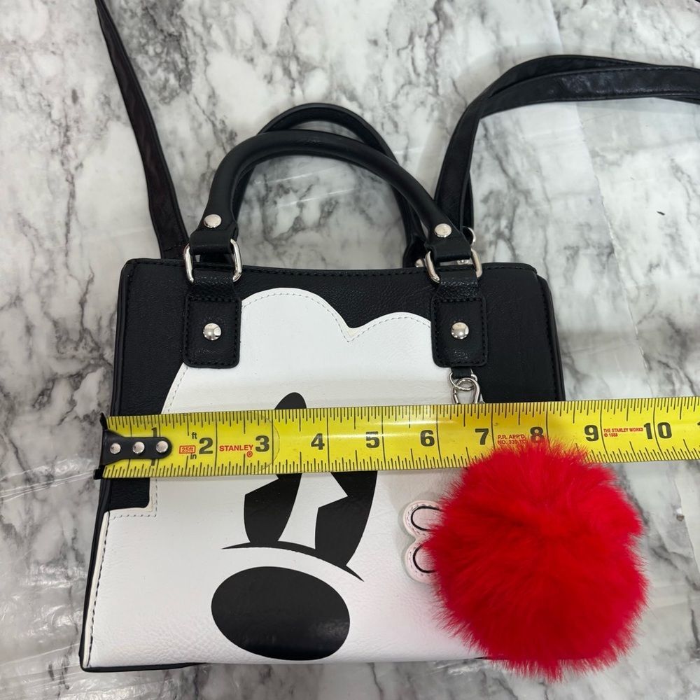 Disney Parks Loungefly Peek-a-boo Mickey Crossbody Purse black white collectible - Picture 4 of 7